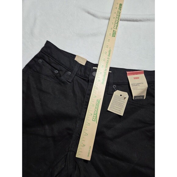 Levi's Women's Mid Length Shorts Size 30 Zip Fly Mid Rise Slim Fit Black NWT - Picture 12 of 13